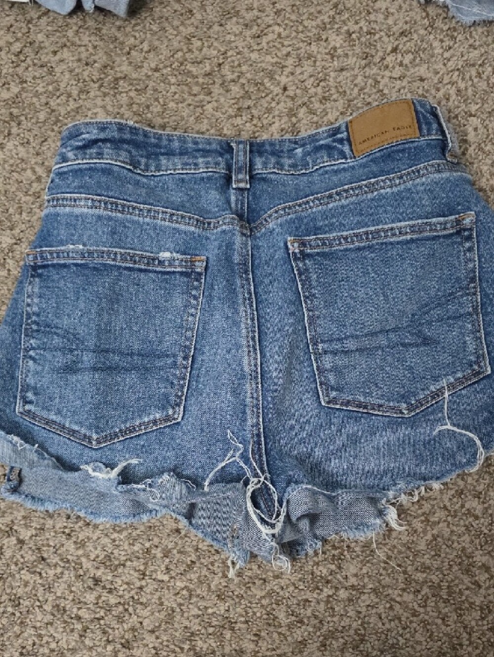 American Eagle Distressed Light Blue Short 3 Pairs.  Size 4 - Picture 3 of 7